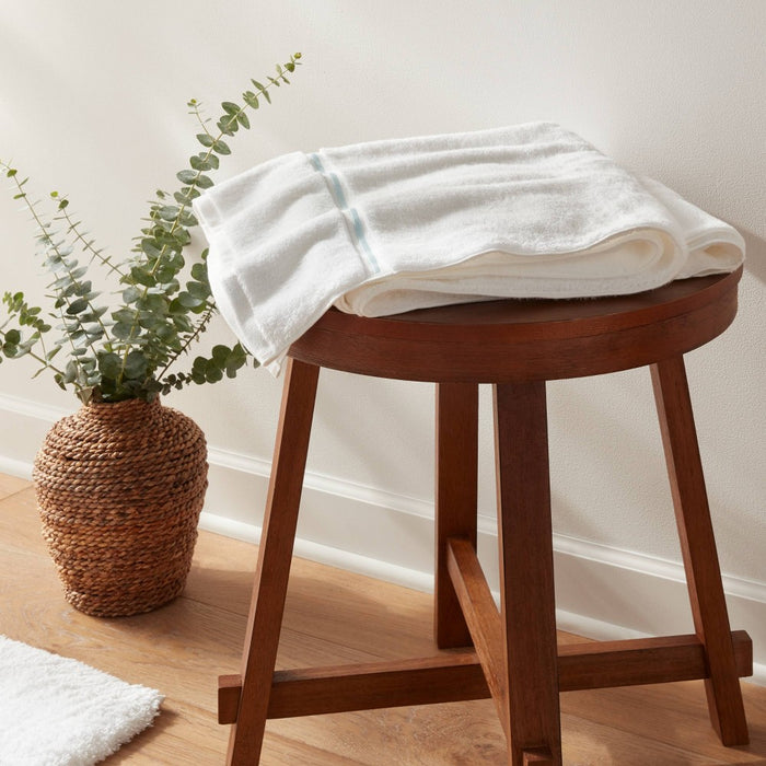 Spa Plush Bath Towel Light Blue Embroidered - Threshold
