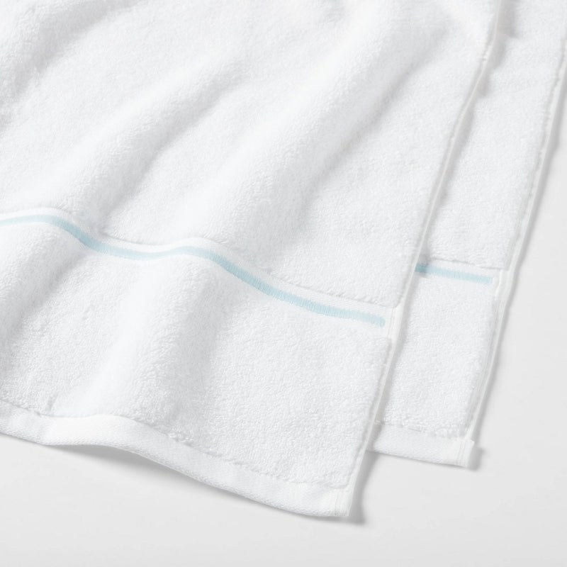 Spa Plush Bath Towel Light Blue Embroidered - Threshold