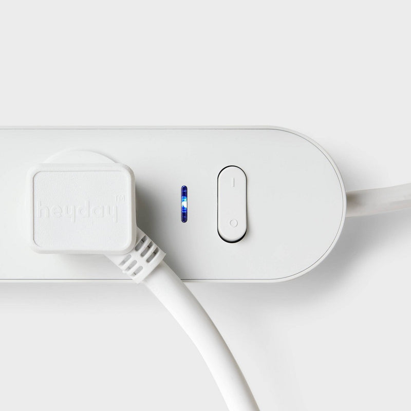 5 Outlet Surge Protector 3' Cord White - Heyday