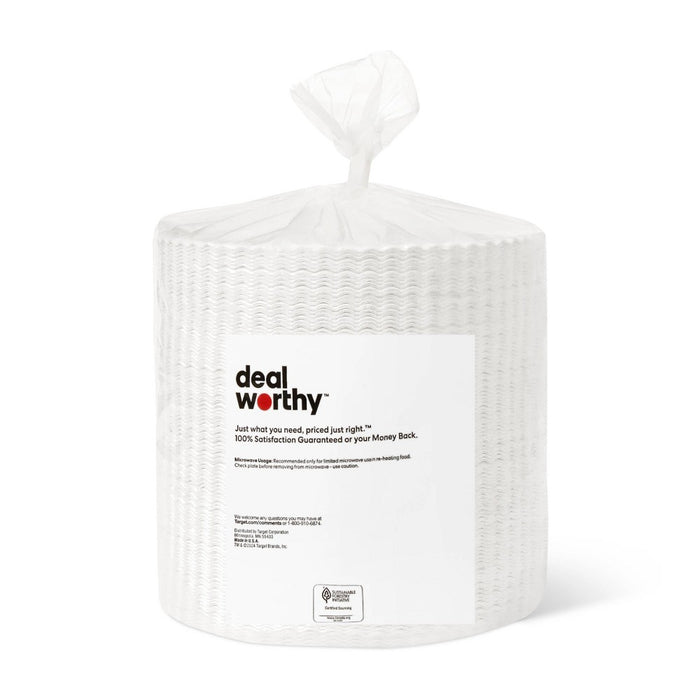 Coated Disposable Paper Plates 9" - 300ct - Dealworthy