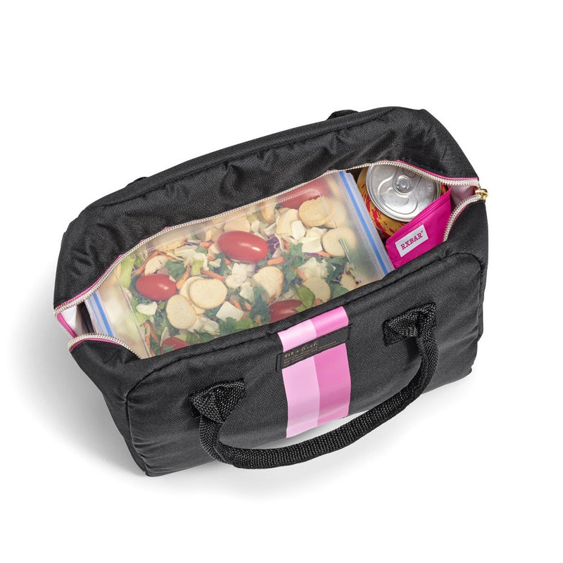 Fit & Fresh Bloomington Lunch Kit - Black with Pink Stripes