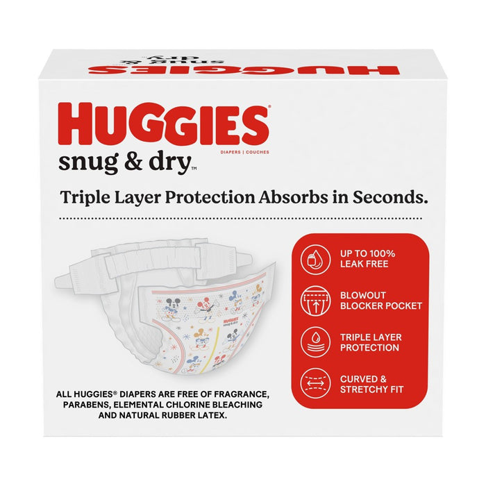 Huggies Snug & Dry Baby Disposable Diapers Huge Pack - Size 4 - 128ct