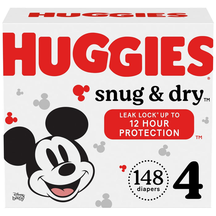 Huggies Snug & Dry Baby Disposable Diapers Huge Pack - Size 4 - 128ct