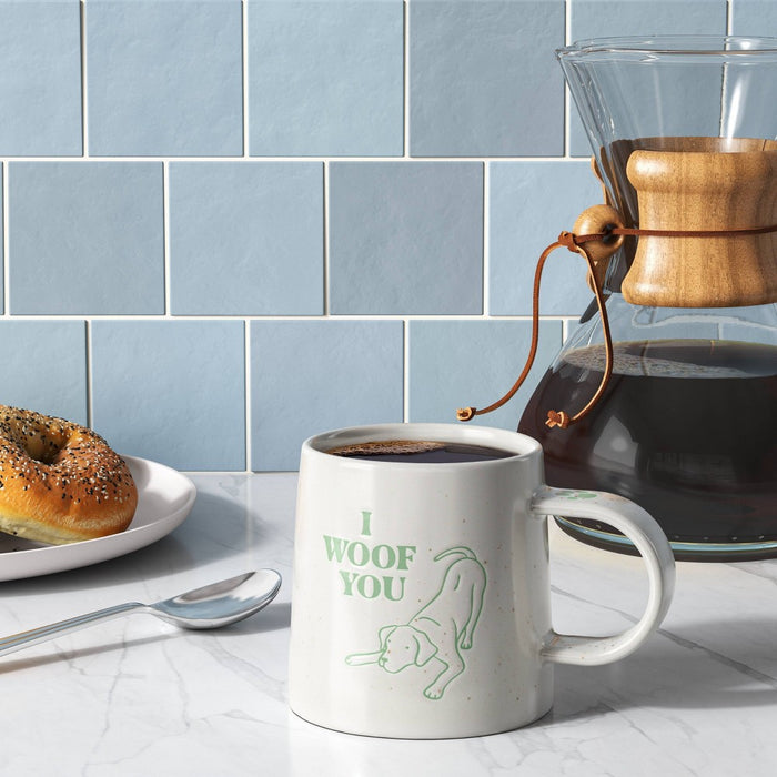 16oz Stoneware I Woof You Mug White - Room Essentials