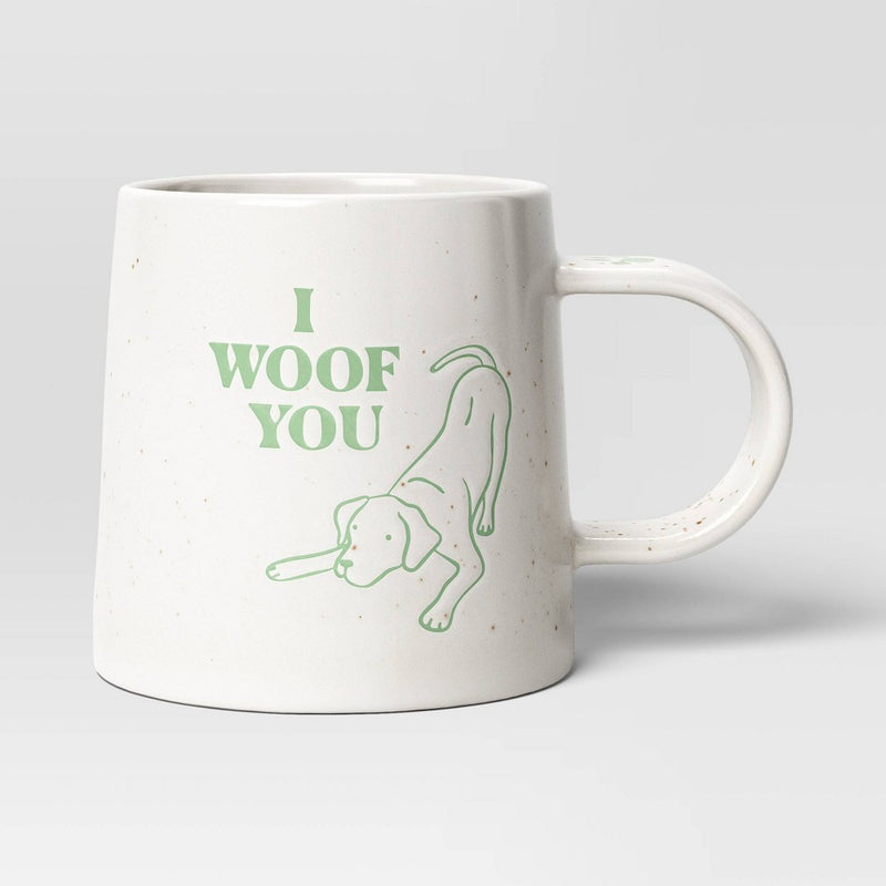 16oz Stoneware I Woof You Mug White - Room Essentials
