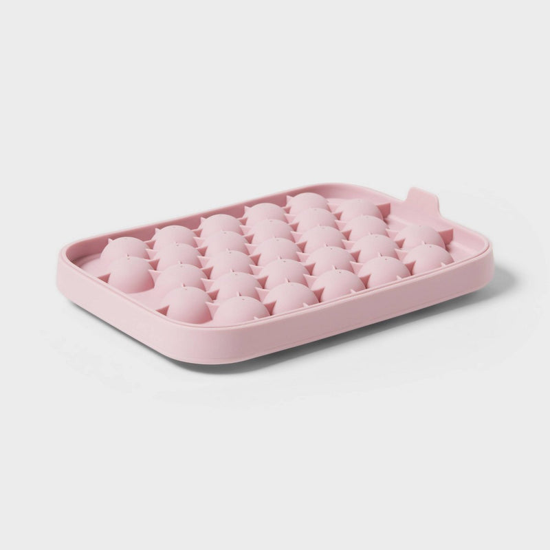 Silicone Sphere Ice Tray with Lid Pink - Room Essentials