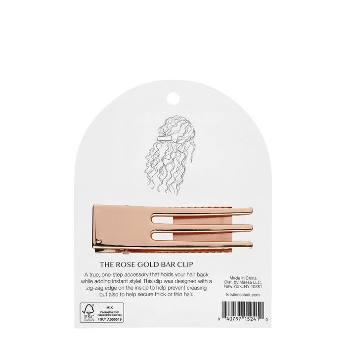 Kristin Ess The Rose Gold Bar Clip for Hair