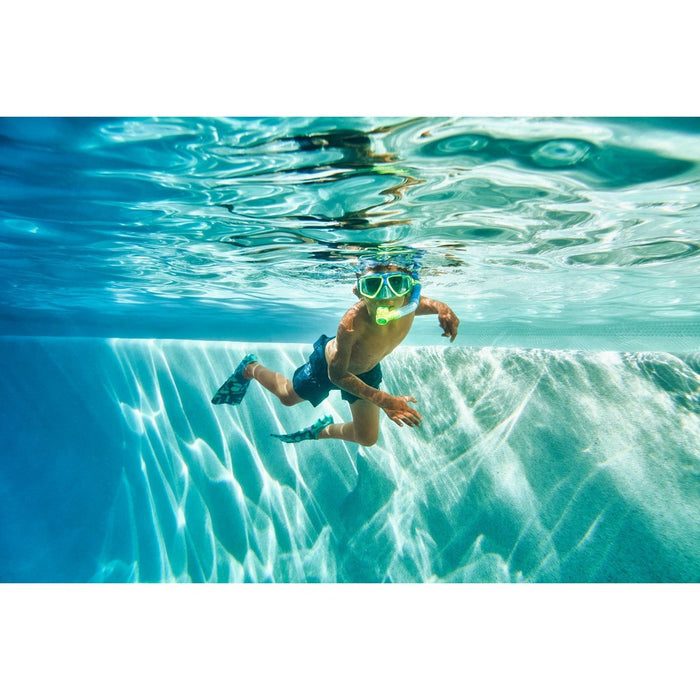 Speedo Junior Reefscout Mask and Snorkel Set - Blue/Green