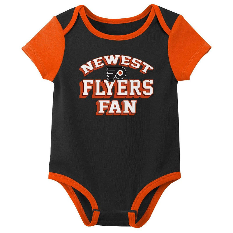 NHL Philadelphia Flyers Infant Boys' 3pk Bodysuit - 6-9M