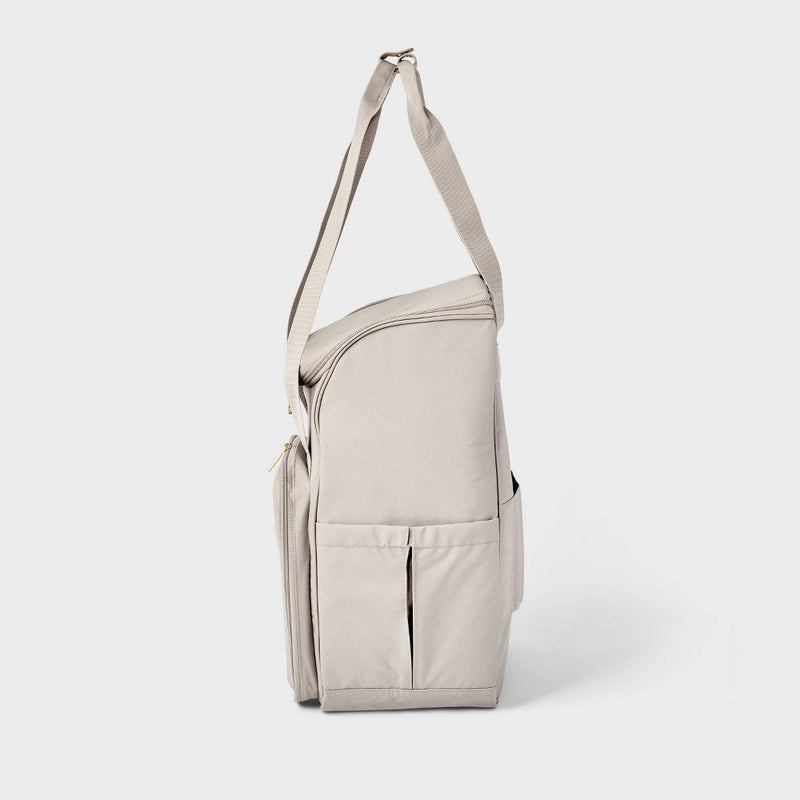 Pet Travel Gear Bag with Bowls Taupe - Open Story (LOCAL PICKUP ONLY)