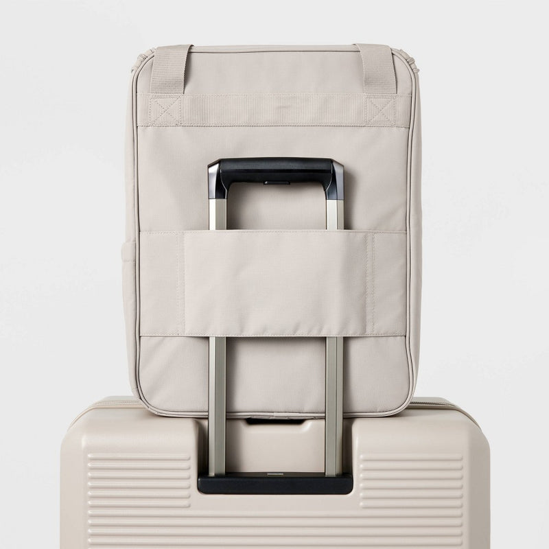 Pet Travel Gear Bag with Bowls Taupe - Open Story (LOCAL PICKUP ONLY)