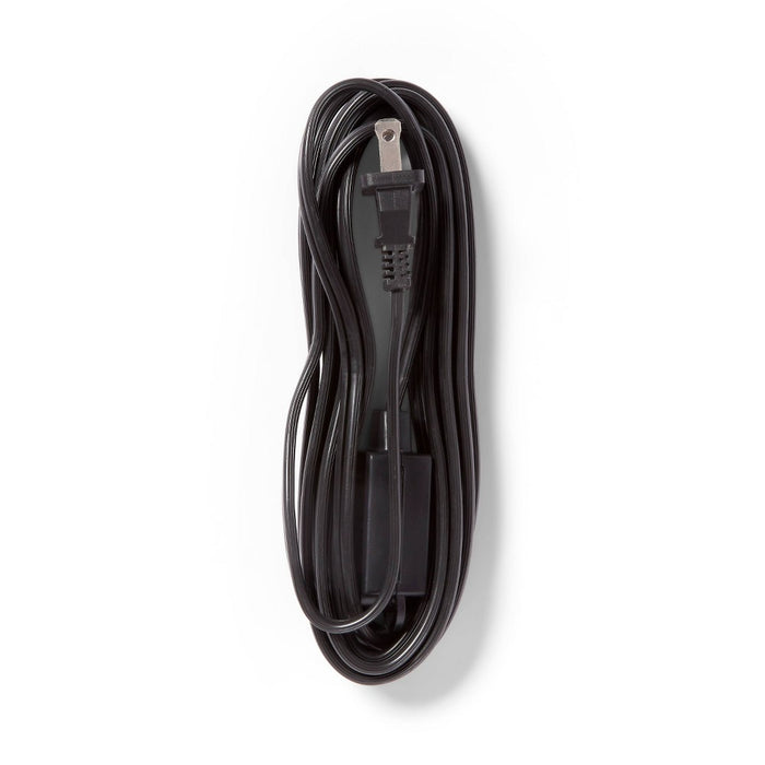 12' 3 Outlet Indoor Extension Cord Black - Dealworthy