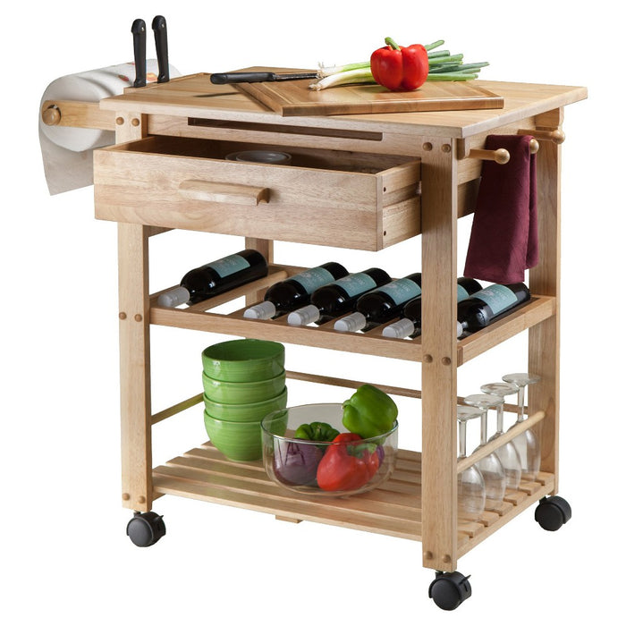 Finland Kitchen Cart Wood/Natural - Winsome (LOCAL PICKUP ONLY)