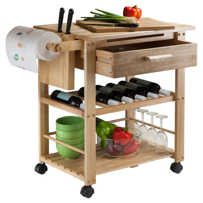 Finland Kitchen Cart Wood/Natural - Winsome (LOCAL PICKUP ONLY)
