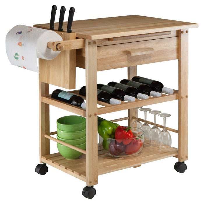 Finland Kitchen Cart Wood/Natural - Winsome (LOCAL PICKUP ONLY)