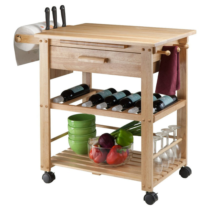Finland Kitchen Cart Wood/Natural - Winsome (LOCAL PICKUP ONLY)