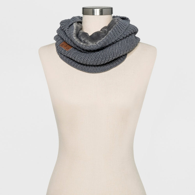 Accessory Innovation Velur Lined Bluetooth Neck Cuff Scarves - Gray