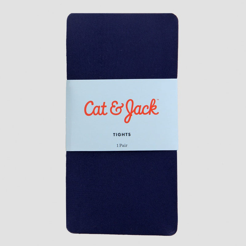 Girls' High Waisted Tights - Cat & Jack Nightfall Blue 4-6X