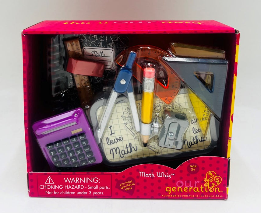 Our Generation Math Whiz Geometry Accessory Set for 18" Dolls