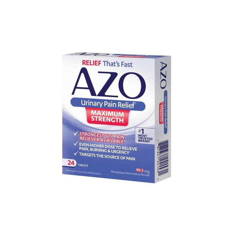 AZO Maximum Strength Urinary Pain Relief, UTI Pain Reliever - 24ct