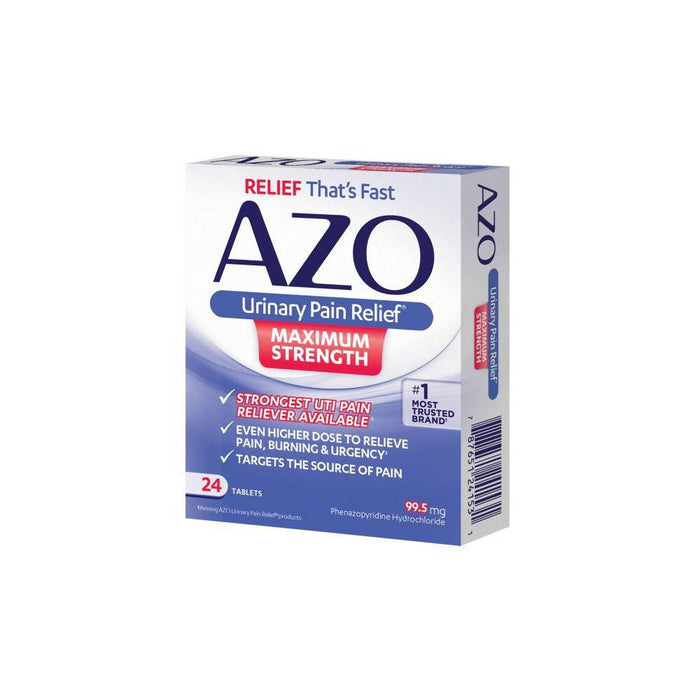AZO Maximum Strength Urinary Pain Relief, UTI Pain Reliever - 24ct
