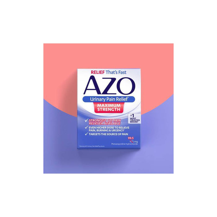 AZO Maximum Strength Urinary Pain Relief, UTI Pain Reliever - 24ct