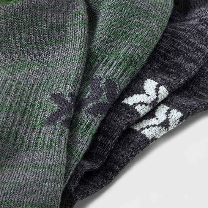 Men's Light Weight Tonal Random Feed Socks 6pk - All In Motion Olive Green/Black 6-12