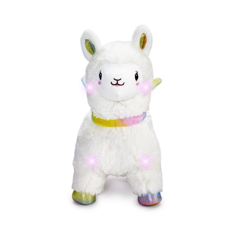 FAO Schwarz 12" LED Cream Alpaca with Sound Toy Plush