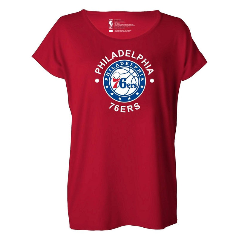 NBA Philadelphia 76ers Women's Dolman Short Sleeve T-Shirt - M