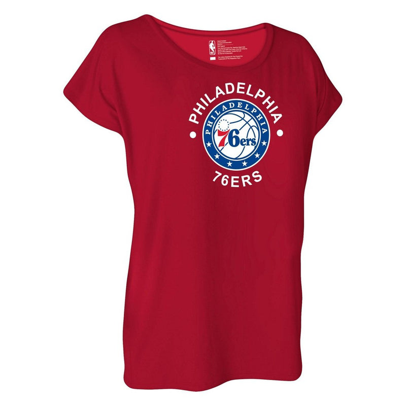 NBA Philadelphia 76ers Women's Dolman Short Sleeve T-Shirt - M