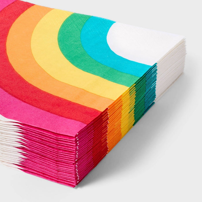 30ct Rainbow Lunch Napkins - Spritz