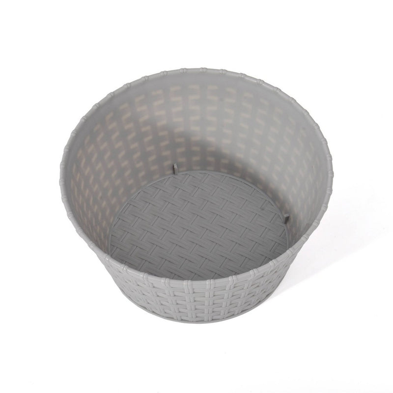 2pk 37oz Plastic Woven Baskets Gray - Bullseye's Playground