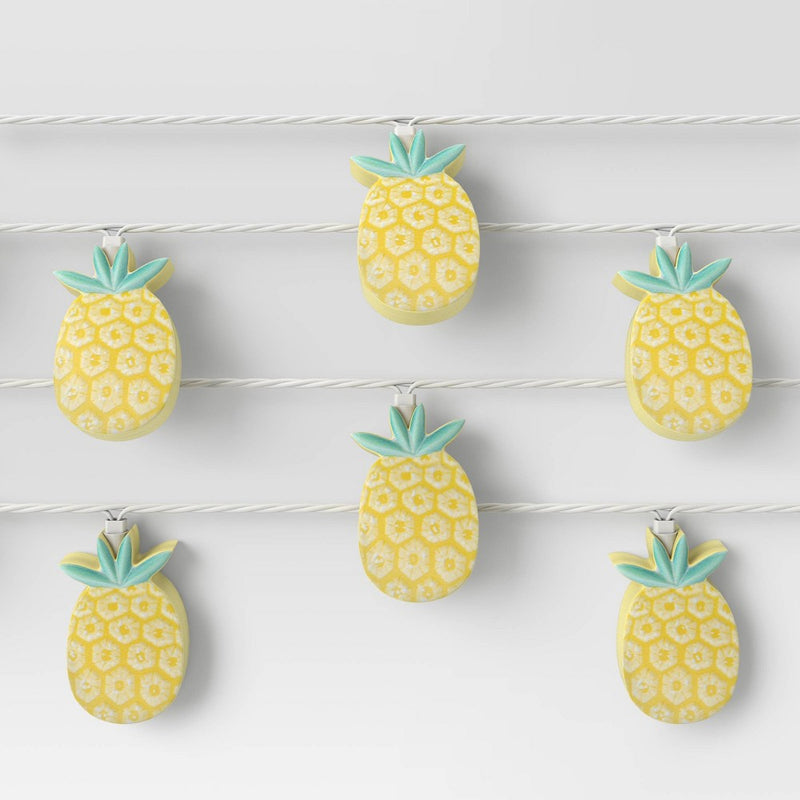 10ct Incandescent Figural String Lights Pineapples - Sun Squad