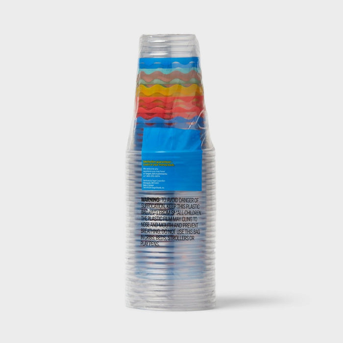 Disposable Clear Cup - Colorful Waves - 30ct/18 fl oz - up & up