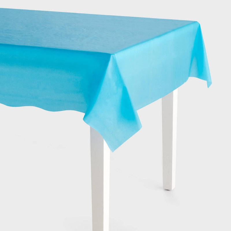 108" Tablecloth Blue - Sun Squad: Polyethylene, July 4th Party, Disposable Accessories