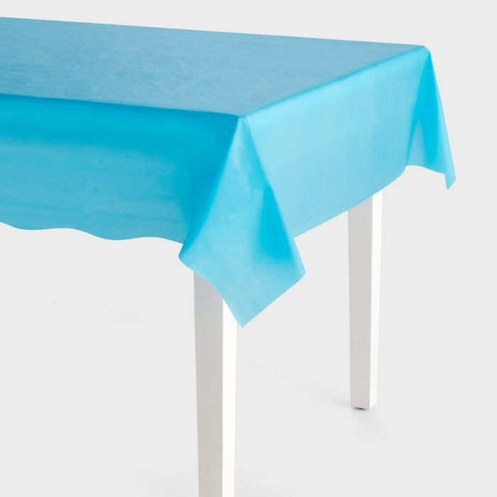 108" Tablecloth Blue - Sun Squad: Polyethylene, July 4th Party, Disposable Accessories