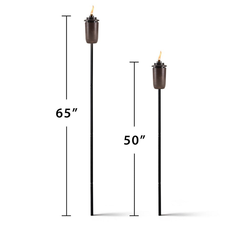 TIKI 65" 2pk Honey Ombre Metal Outdoor Torch Bronze