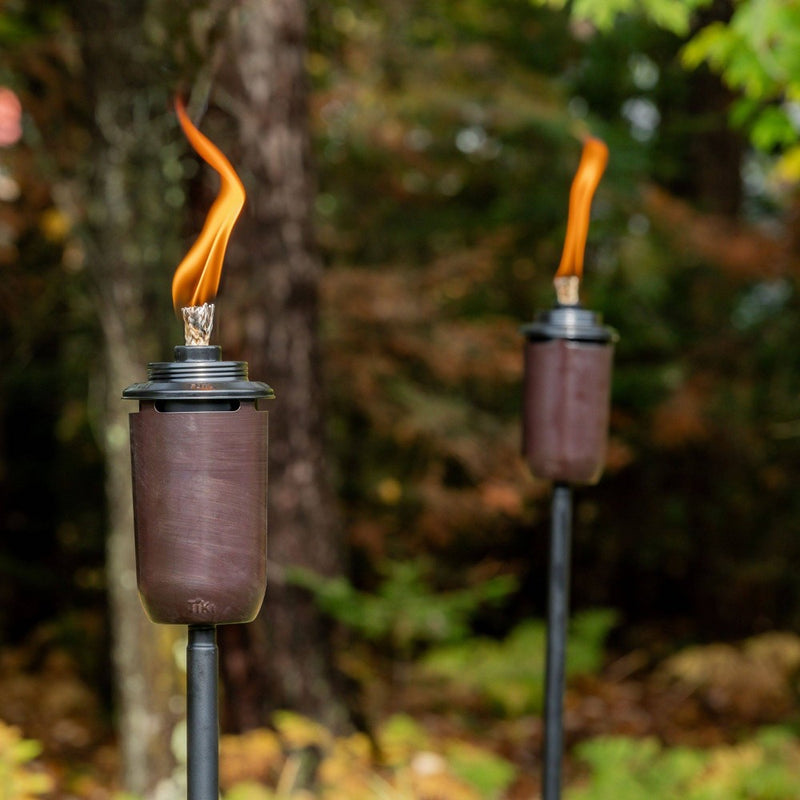 TIKI 65" 2pk Honey Ombre Metal Outdoor Torch Bronze