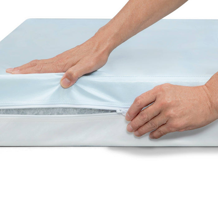 Serta Perfect Embrace Eco Crib and Toddler Mattress - Greenguard Gold - Waterproof - White/Blue (LOCAL PICKUP ONLY)