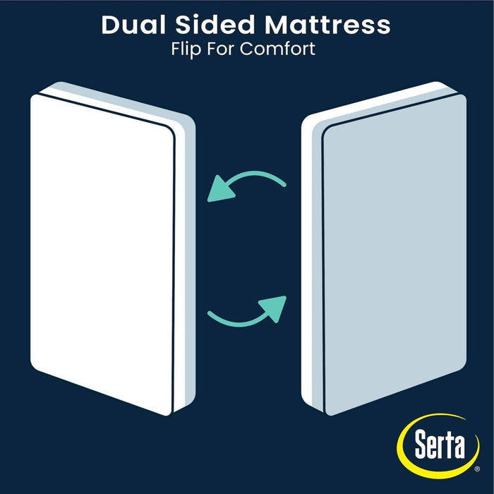 Serta Perfect Embrace Eco Crib and Toddler Mattress - Greenguard Gold - Waterproof - White/Blue (LOCAL PICKUP ONLY)