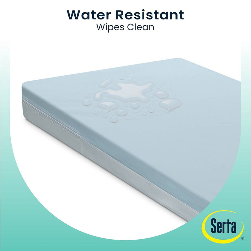 Serta Perfect Embrace Eco Crib and Toddler Mattress - Greenguard Gold - Waterproof - White/Blue (LOCAL PICKUP ONLY)