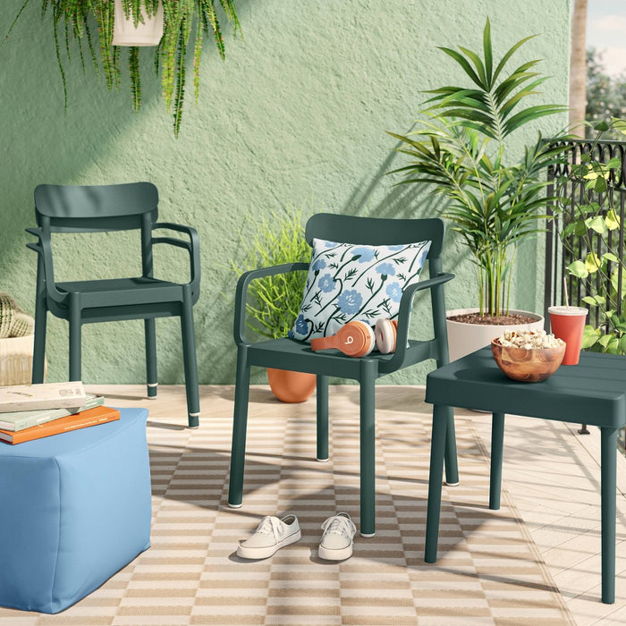 Square Elba Outdoor Patio Accent Table Fern Shower Green - Room Essentials