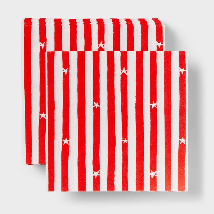 30ct Lunch Napkins Stars and Stripes - Sun Squad