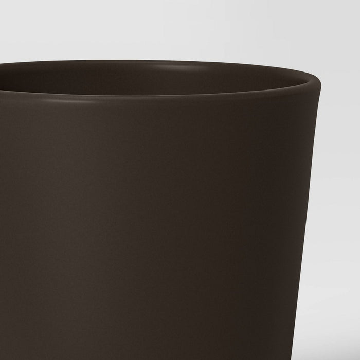Aesthetic Plastic Indoor Outdoor Planter Pot Foraging Brown 8.5"x8.5" - Threshold