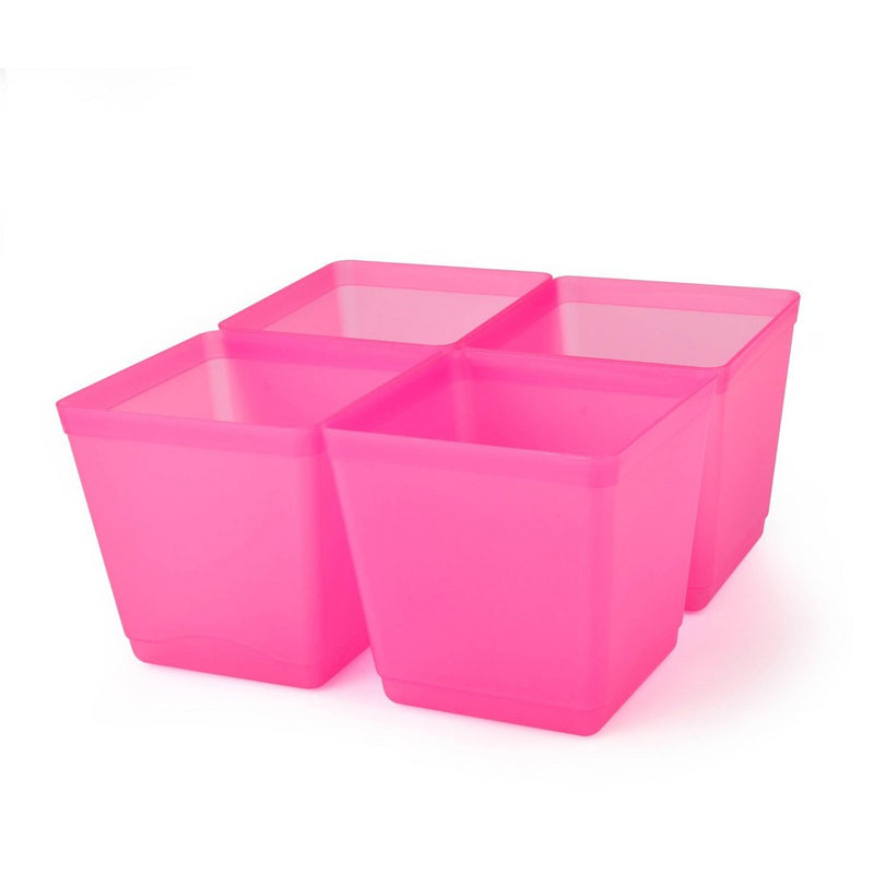 4pk 88oz Cube Utility Storage Bins Pink - Bullseye's Playground