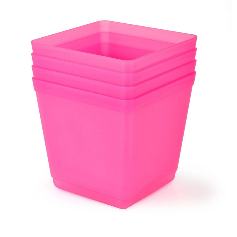 4pk 88oz Cube Utility Storage Bins Pink - Bullseye's Playground