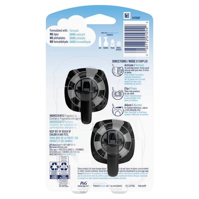 Febreze Car Vent Clip Air Freshener - Old Spice - 0.07 fl oz/2pk