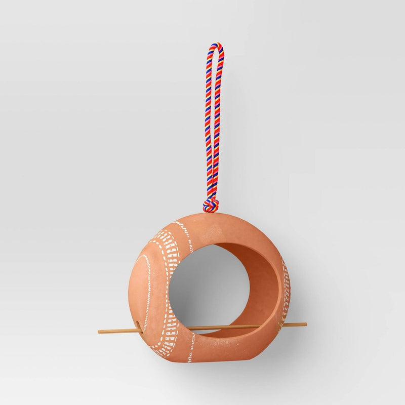 Outdoor Circle Bird Feeder 6.18" - Terracotta Orange - Threshold