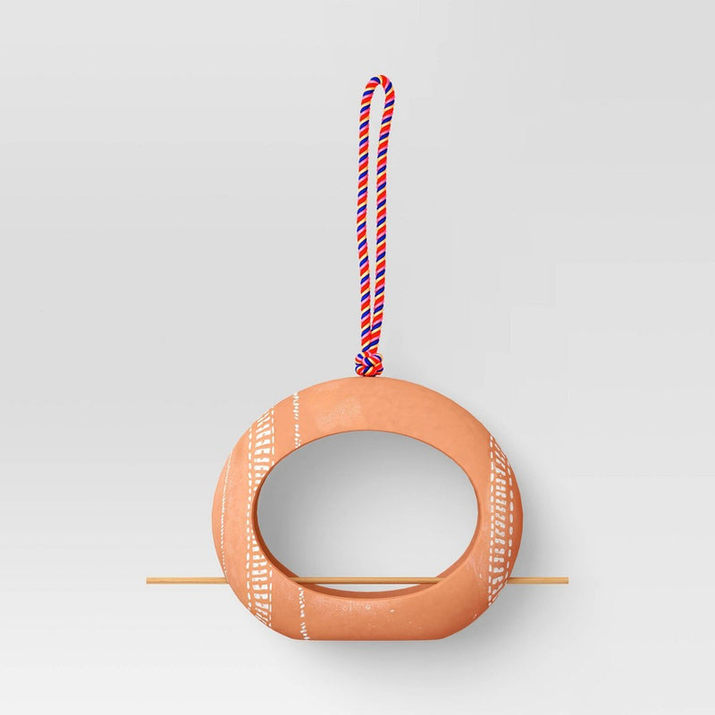 Outdoor Circle Bird Feeder 6.18" - Terracotta Orange - Threshold