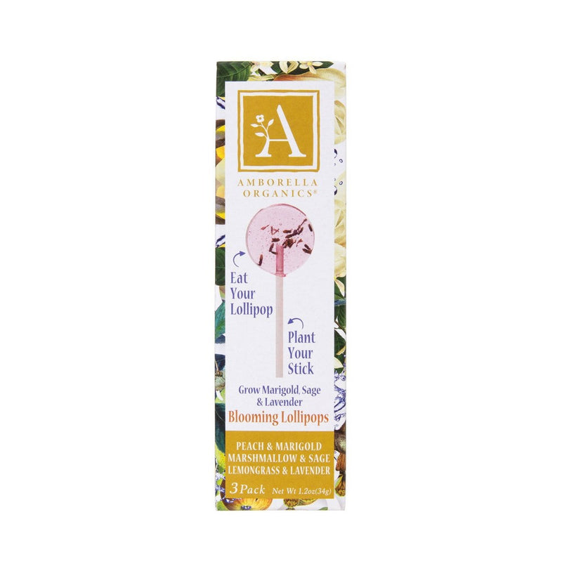 Amborella Organics Seed-Bearing Lollipop Beneficial Bee & Butterfly: Attract Pollinators, Grow Herbs/Flowers